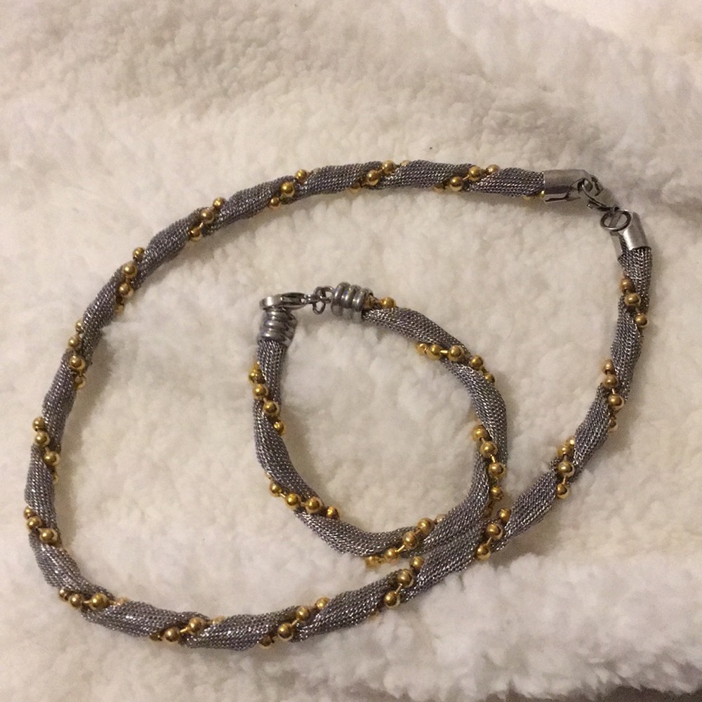 Stainless steel necklace and bracelet